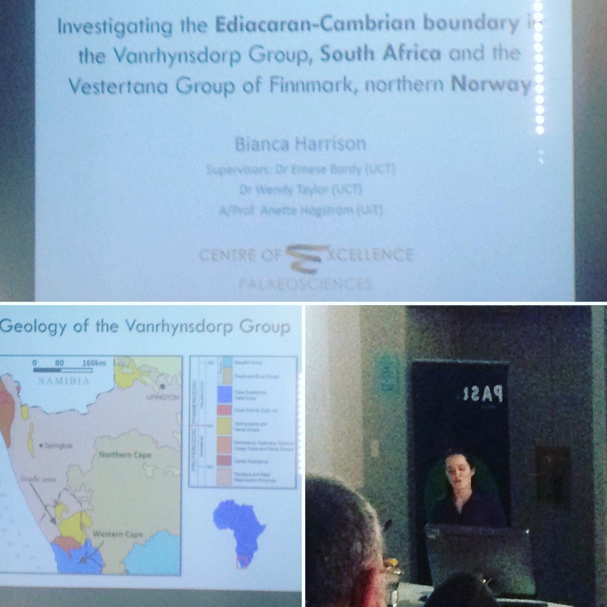 ESI_FossilLab's tweet photo. Masters student Bianca Harrison talking now at #PSSA2016 @CoE_Palaeo https://t.co/Cppq7VmhDn
