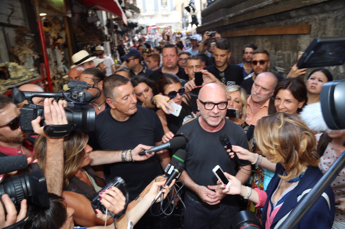 #DomenicoDolce and <a href="/stefanogabbana/">OtroOmar</a> visiting the San Gregorio street in Naples. #DGLovesNaples photo by <a href="/fashiontomax/">Fashion To Max</a>