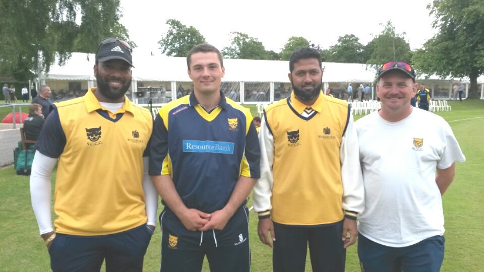 sdsportandpr's tweet photo. @32Collymore, @Screech71, Wasim Jaffer &amp; Karl Krikken enjoying @shropshireccc's @Resource_Bank Challenge @WrekinCol https://t.co/l7sipSiXh6