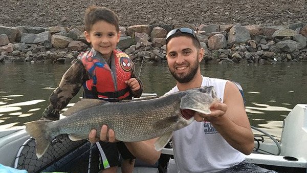 KDVR's tweet photo. Colorado 4-year-old boy snags huge walleye with toy Spider-Man fishing pole https://t.co/hse6UneGKg https://t.co/gjdBCXH10T