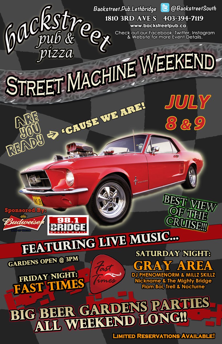 BackstreetSouth's tweet photo. STREET MACHINE WEEKEND AT BACKSTREET! BIGGEST BADDEST BEER GARDENS IN TOWN! Are you ready? Cause we are! https://t.co/lBfajXKfZb