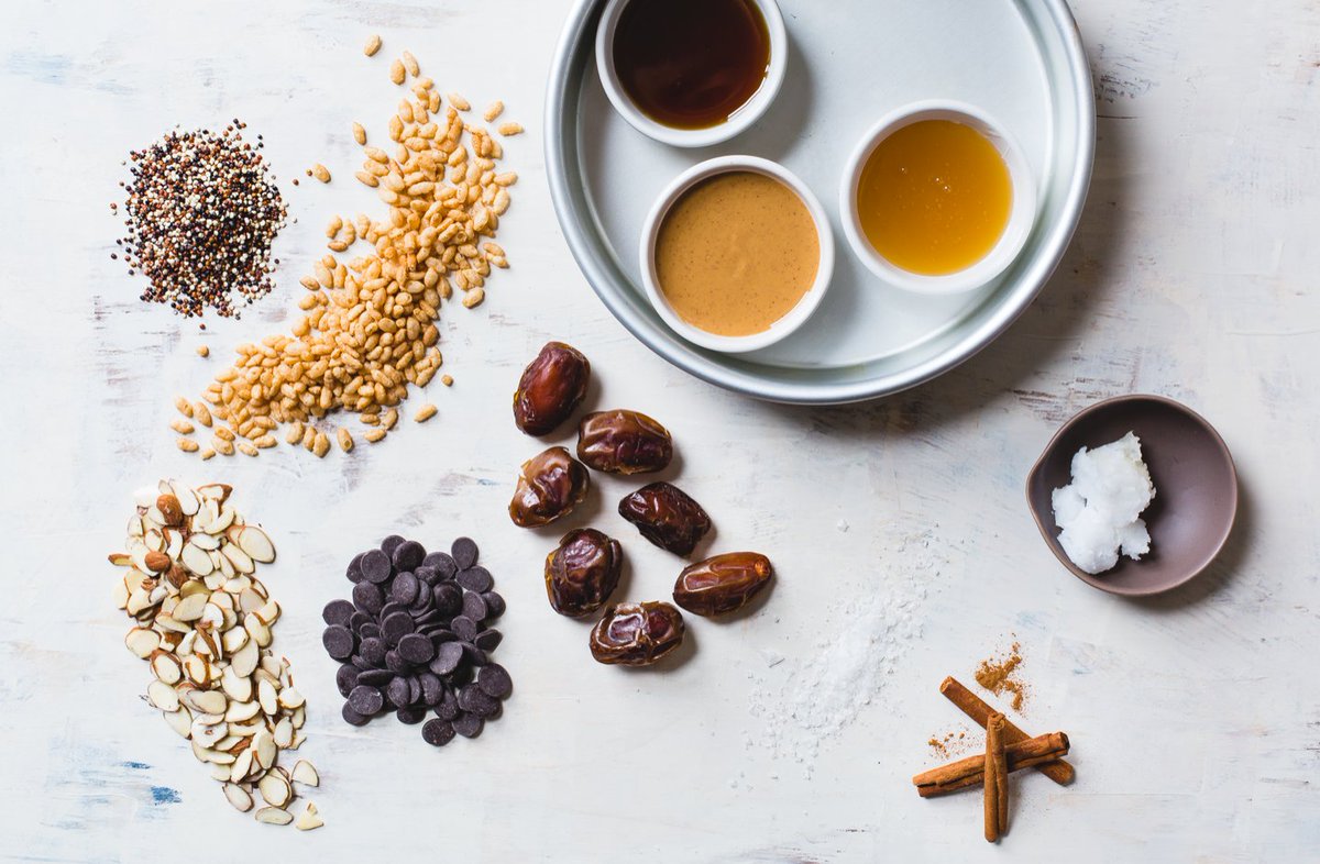 plantbaked's tweet photo. Every ingredient we send is nutrient-rich and wholesome as can be. Pictured: dates, nuts, and grains by Amanda Paa. https://t.co/zkL6WfBVtK