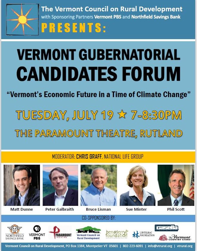 VTRuralDev's tweet photo. 7/19/16 - Watch the #VT gov candidates discuss the future of the #VTClimateEconomy #vtpoli
https://t.co/LLpiN5oa5O https://t.co/x8zhehgVT5