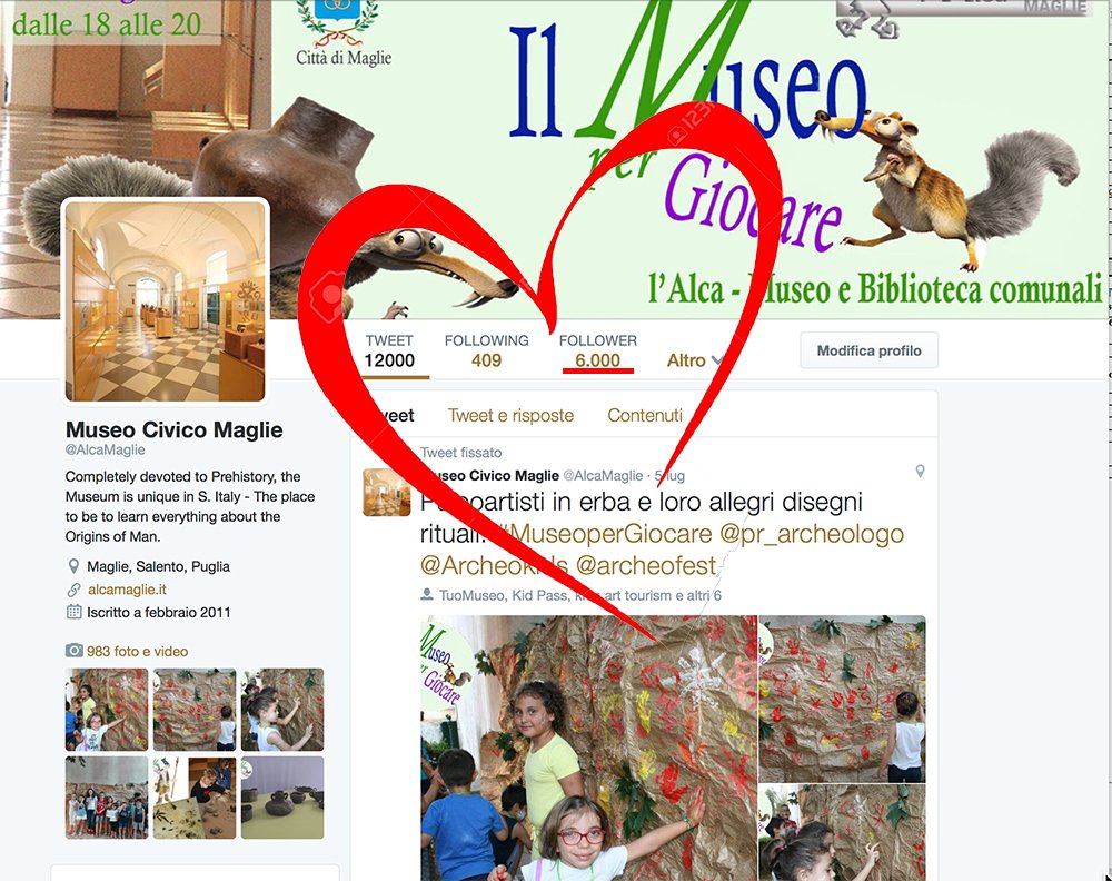 6000 GRAZIE a tutti i nostri #Followers <a href="/Piersoft/">Piersoft</a> <a href="/colaninn/">Antonio Colaninno</a> <a href="/apmusei/">APMusei</a> @MariaGiovannaR4 <a href="/vitalbamorelli/">Vitalba Morelli</a> <a href="/MoserLluisa/">luisa moser</a>