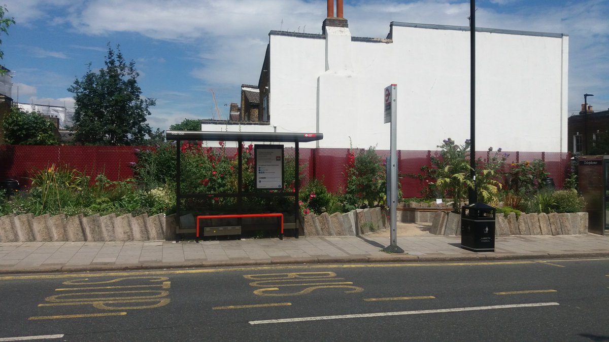 DebsOuttaCamden's tweet photo. The #EdibleBusStop is still lovely a year after I last saw it @EdibleBusStop @EdibleLambeth #Stockwell https://t.co/N7V2vWDDiO