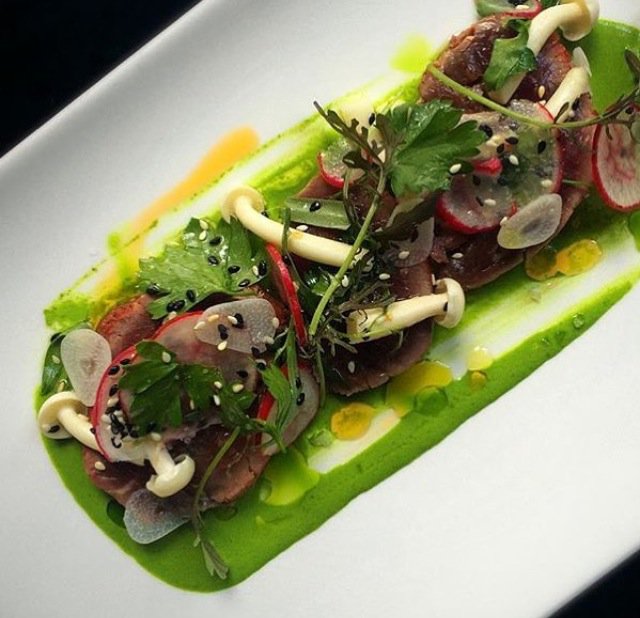 aldinephilly's tweet photo. Menu changes all week. First up, raw beef w/ gribiche & pickled mushrooms. #wellhellosummer #carnivorevibes https://t.co/eT2ln5YVss
