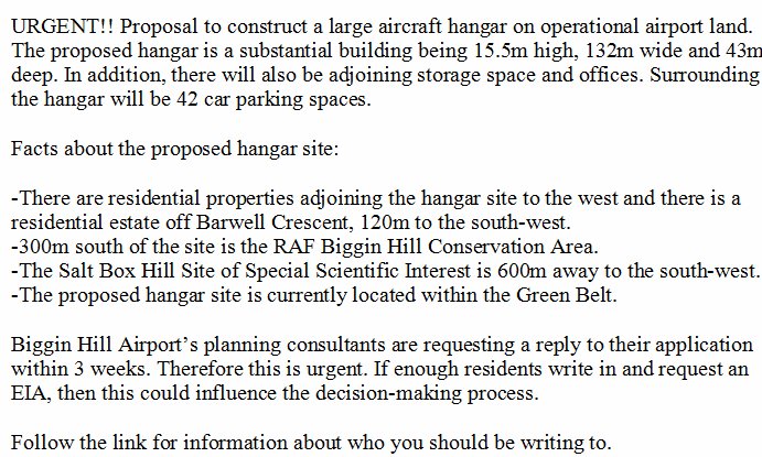 fpathwatch's tweet image. Urgent! Biggin Hill Airport plan to build giant hanger on Greenbelt land. Have your say. eepurl.com/b8d-Br