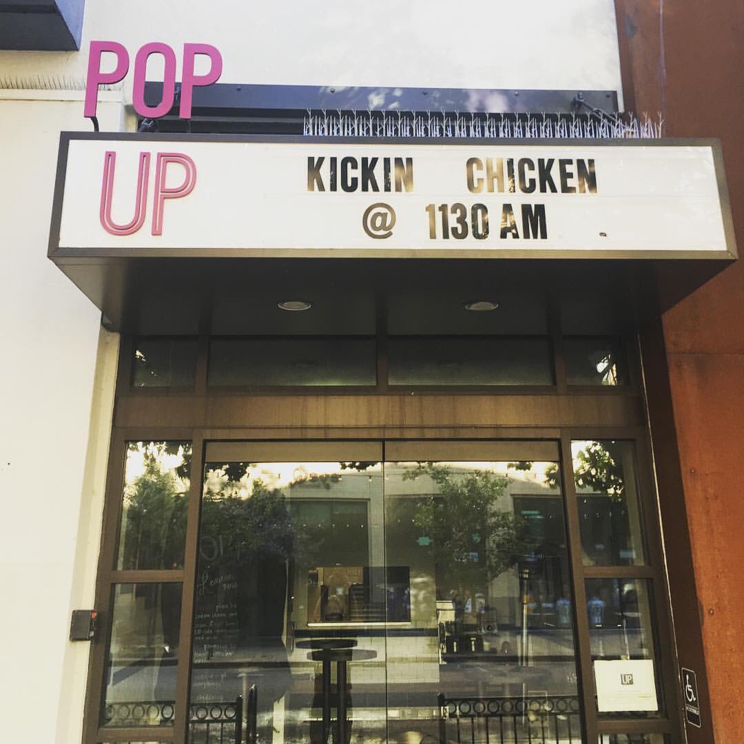 #kickinchickensc Back at pop up today for lunch from 11:30-2. Serving friend chicken and sandwiches so come say hey!