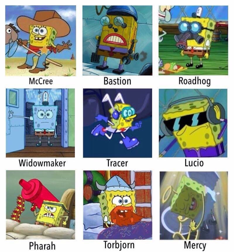 OverwatchMemESP's tweet photo. A Bob Esponja le gusta @OverwatchES https://t.co/Ab1mBqq1Dh