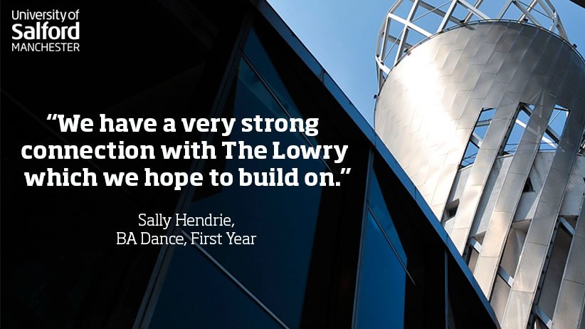 SalfordUni's tweet photo. We're always glad of the opportunity to work with @The_Lowry. #UDance2016 means we get to do so again. https://t.co/IblcM0zibs