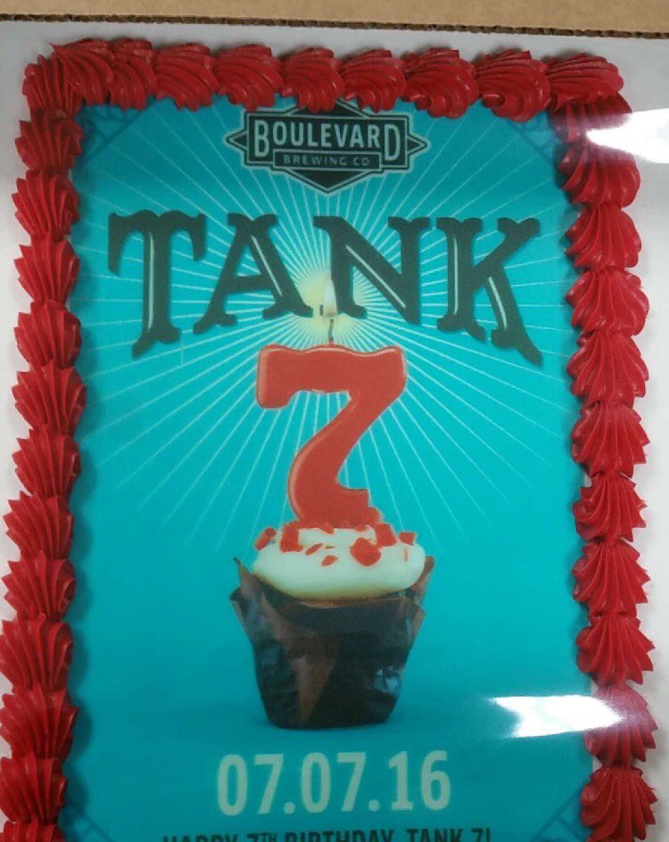 <a href="/BoulevardMN/">BoulevardBrewing MN</a> Tank 7 Birthday party TONIGHT at @ The Tap House starting at 5! FREE cake w/ pints &amp; flights of Blvd!