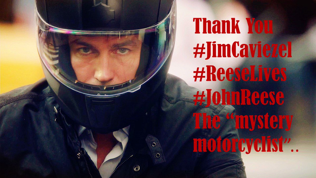 youcallmehuman's tweet photo. Thank Ya #JimCaviezel for best character on TV History #JohnReese #ReeseLives #MysteryMotorcyclist
#PersonOfInterest https://t.co/tKtK1mUGeZ