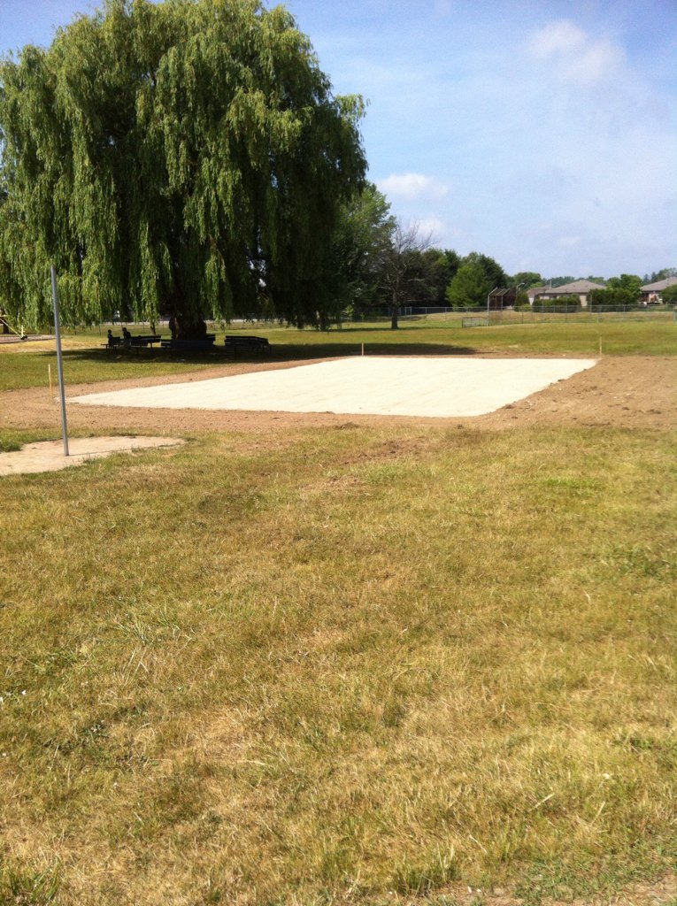 Basketball court well underway!!