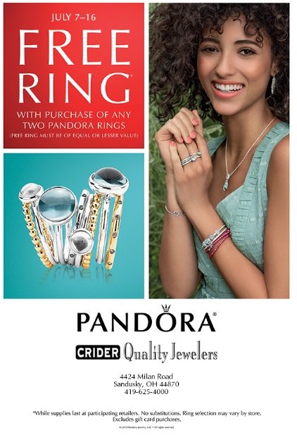 CriderQuality's tweet photo. Free #PANDORA ring with the purchase of 2 PANDORA rings - 7/16! #CQJ #ShopLocal https://t.co/xD6hGa33xO