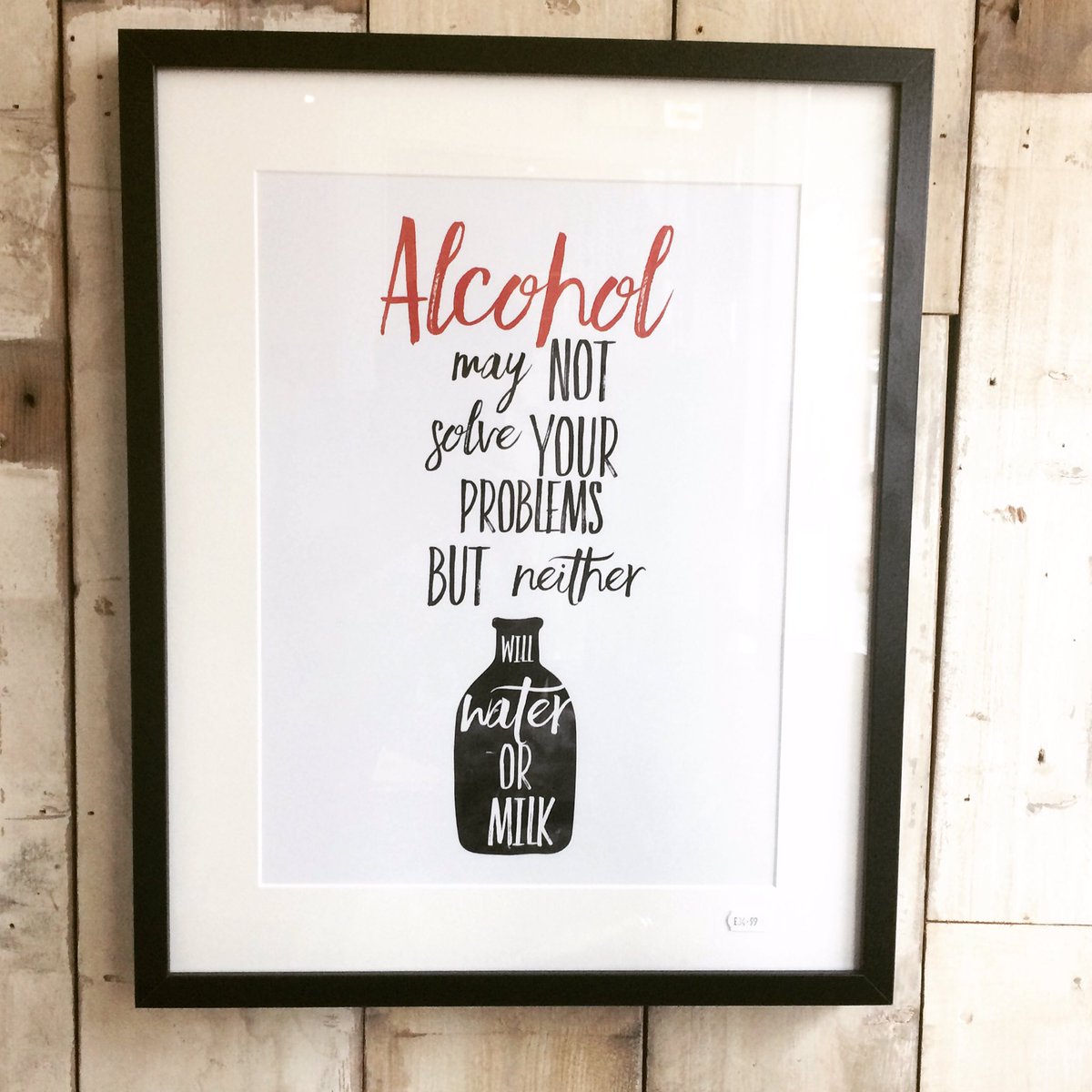 BarocNeath's tweet image. Alcohol may not save all your problems but neither will water or milk! 🍷 #baroc #prints #wallart #decor #shoplocal
