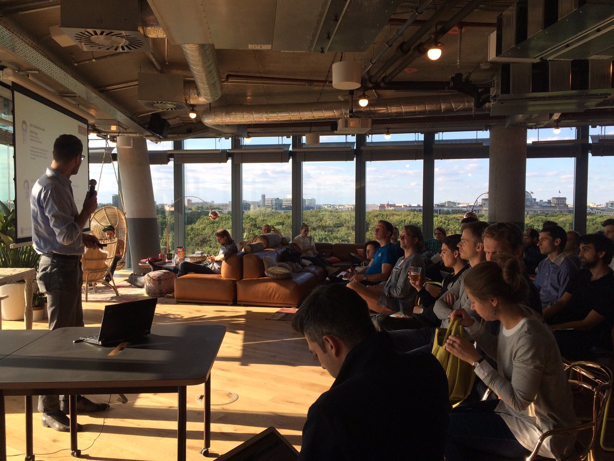 Luisa_Berlin's tweet photo. Happy to present the @EIT_Digital Challenge at the stunning @WeWork workspace - thanks to @EUSS_tweets Meetup https://t.co/Ltcw35T8Vb
