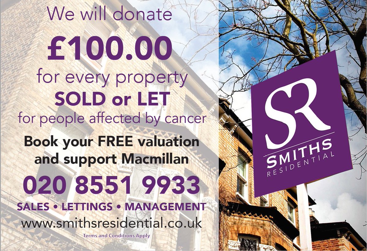 Smiths Residential (@smithsig6) on Twitter photo We will donate £100.00 for every property SOLD or LET to <a href="/macmillancancer/">Macmillan Cancer Support</a> #cancersupport #macmillan #estateagents We will donate £100.00 for every property SOLD or LET to <a href="/macmillancancer/">Macmillan Cancer Support</a> #cancersupport #macmillan #estateagents