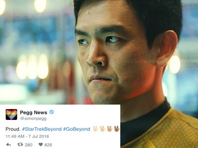 Collider's tweet photo. #StarTrekBeyond will boldly follow George Takei's lead: Sulu is its first gay character: https://t.co/TUaZYah563 https://t.co/40JsqzjQJA