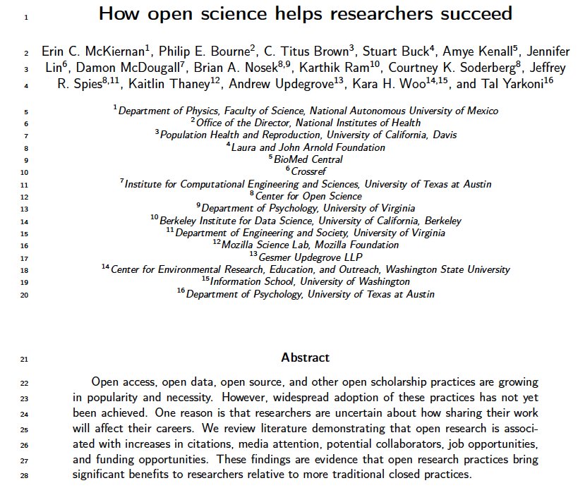 BrianNosek's tweet photo. Published @eLife : How Open Science Helps Researchers Succeed https://t.co/w7szUvxUmO https://t.co/3EZrIAcl8h