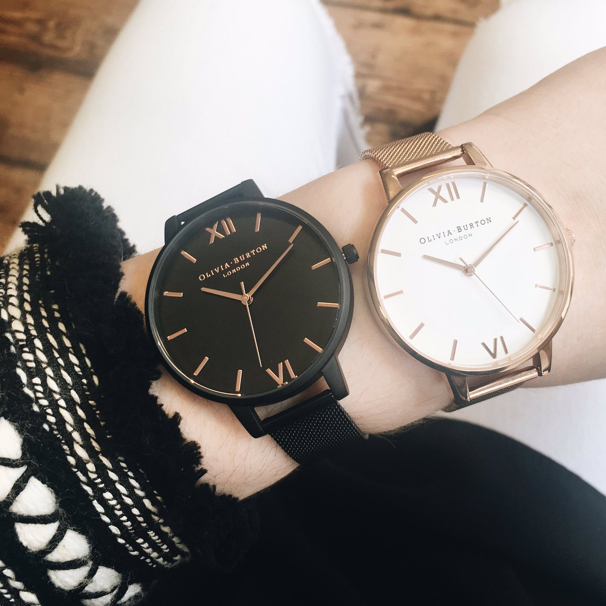 OliviaBurtonLDN's tweet photo. Decisions decisions - which new Big Dial Mesh style would you choose? RT for Black, favourite for Rose Gold! https://t.co/eb1lgkDxXe