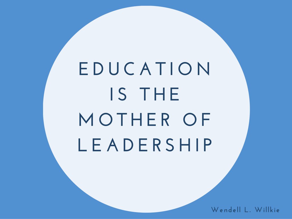 So, how are you teaching your students and residents to be leaders &amp; world movers?