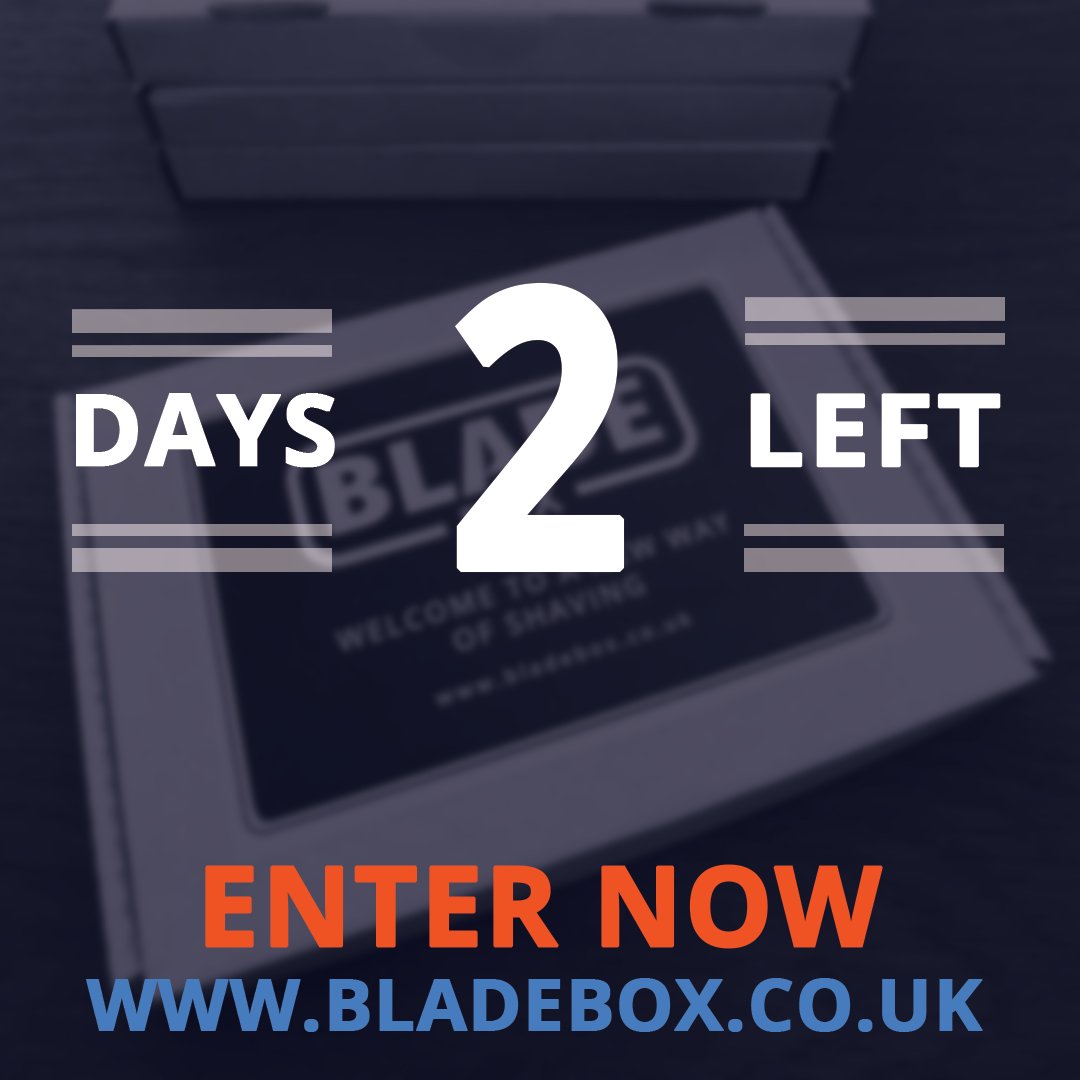 Bladeboxhq's tweet photo. 2 days left to enter our launch #competition https://t.co/djC7cBHAyC #win a lifetime suppy of razors #bladebox https://t.co/1szagHJ43I