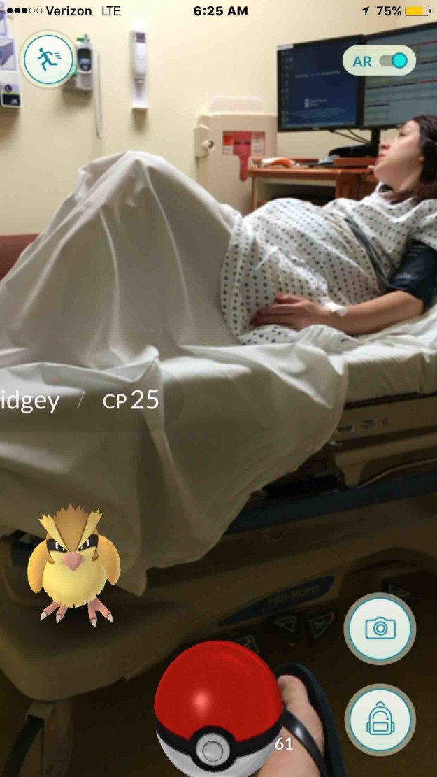 BuzzFeed's tweet photo. This guy who caught a Pidgey while his wife gave birth is the real Pokémon Go champion https://t.co/3LKVhhijdN https://t.co/BDnT7EUnm4