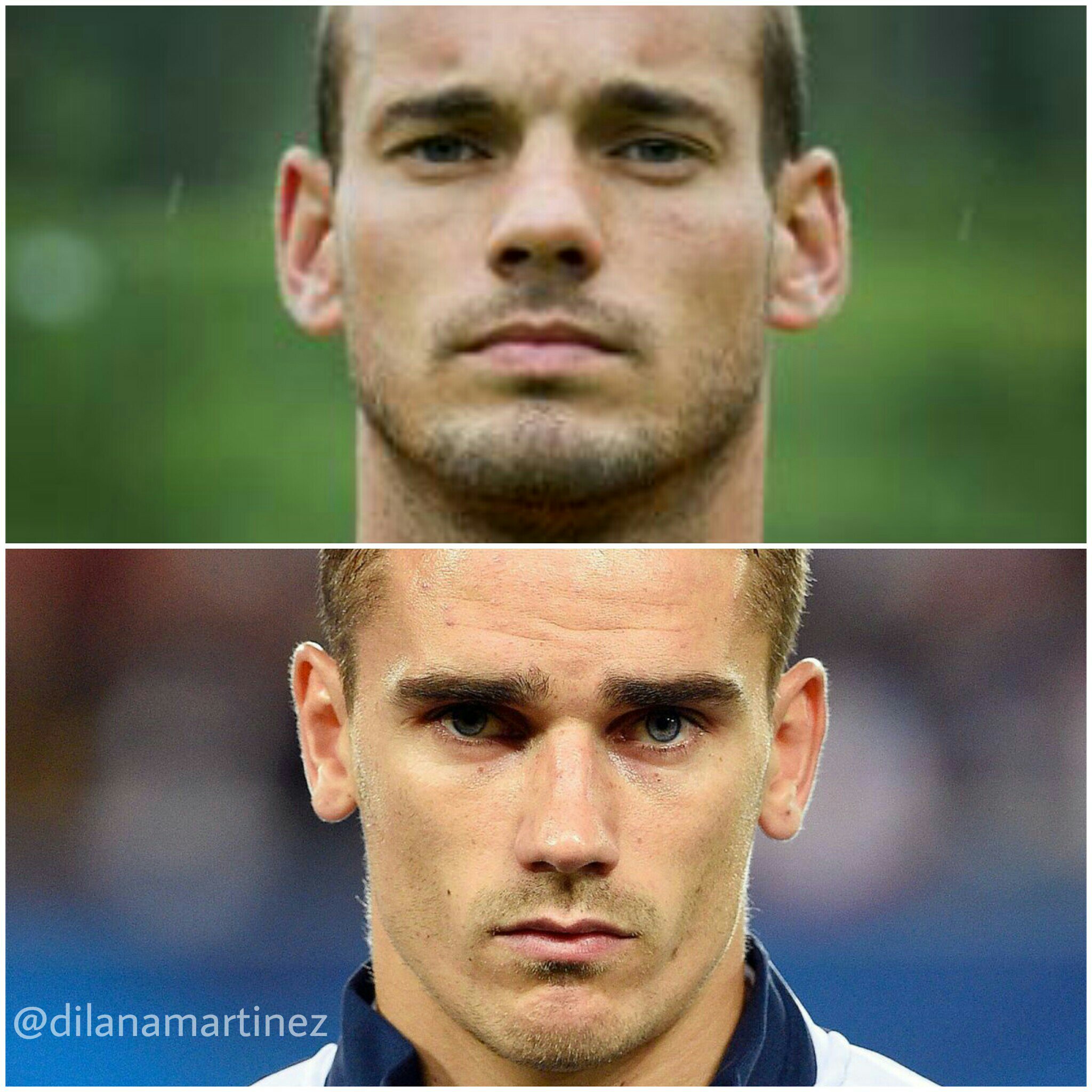 Dd Auf Twitter Antoine Griezmann And Wesley Sneijder Look Like Brothers Lol Antoinegriezmann Germany France Wesleysneijder Ek
