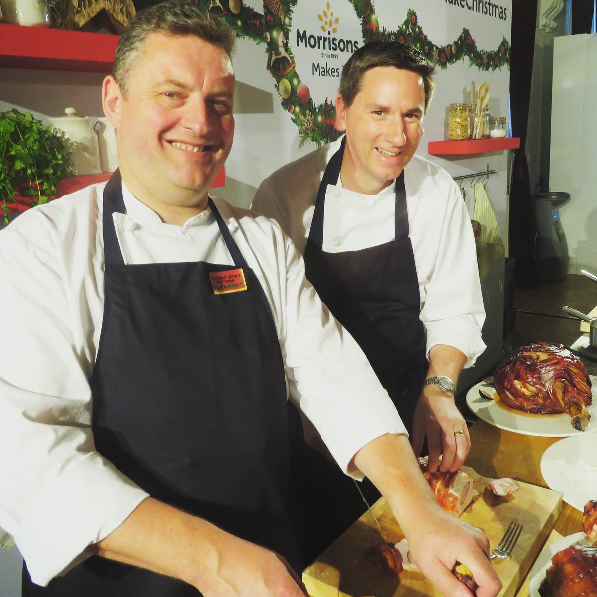 stephenmahoneym's tweet photo. #Mypix of #RichardJones &amp; #JonCoates #development #chefs own #brand #products for #Morrisons @ #makechristmas #yummy https://t.co/ZwHBBqcRSa