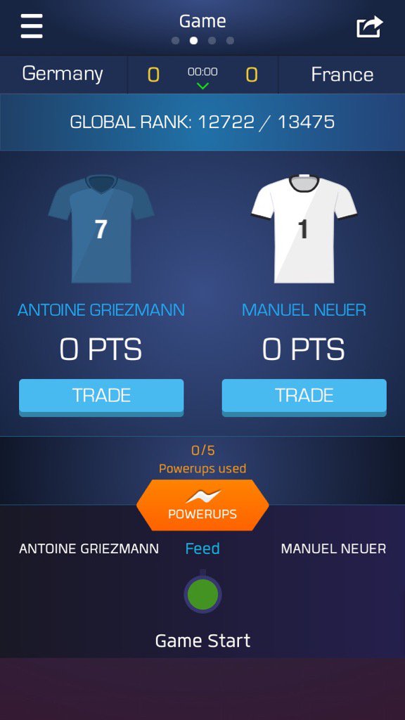 Mxtrovic's tweet photo. I just drafted Antoine Griezmann &amp; Manuel Neuer on @UltimateFanLive for #GER v #FRA https://t.co/G4dLcIEV0X https://t.co/dhCwgZTEoW