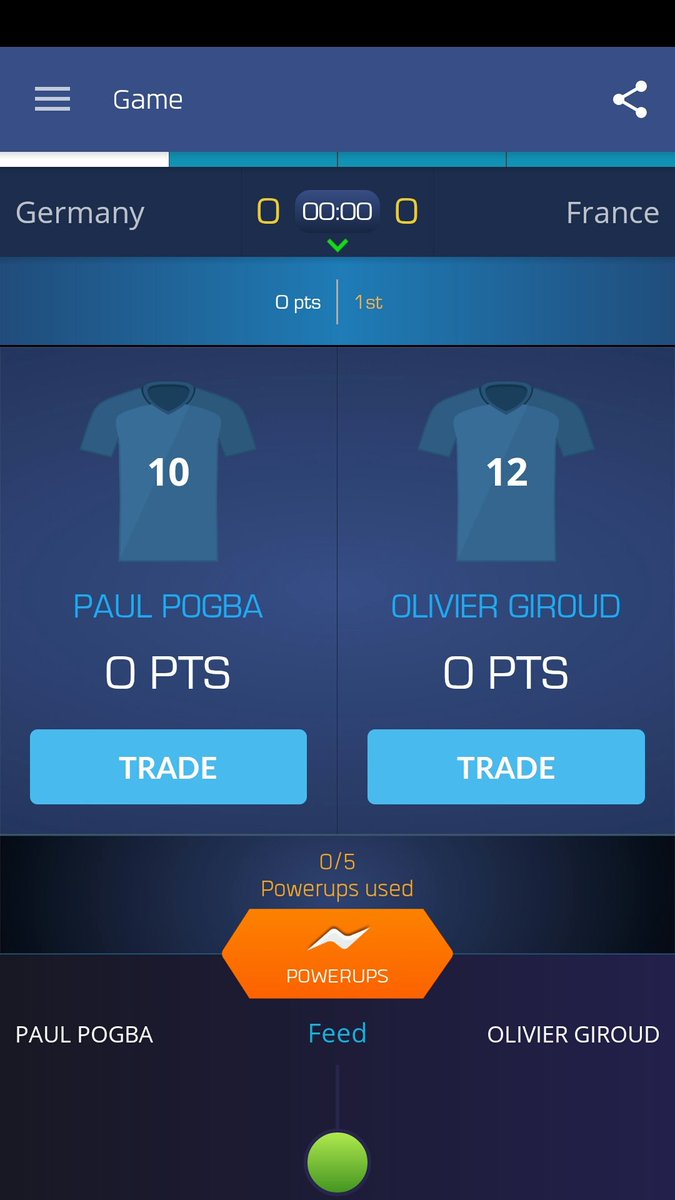 Martynoco83's tweet image. I just drafted Paul Pogba &amp;amp; Olivier Giroud on @UltimateFanLive for #GER v #FRA