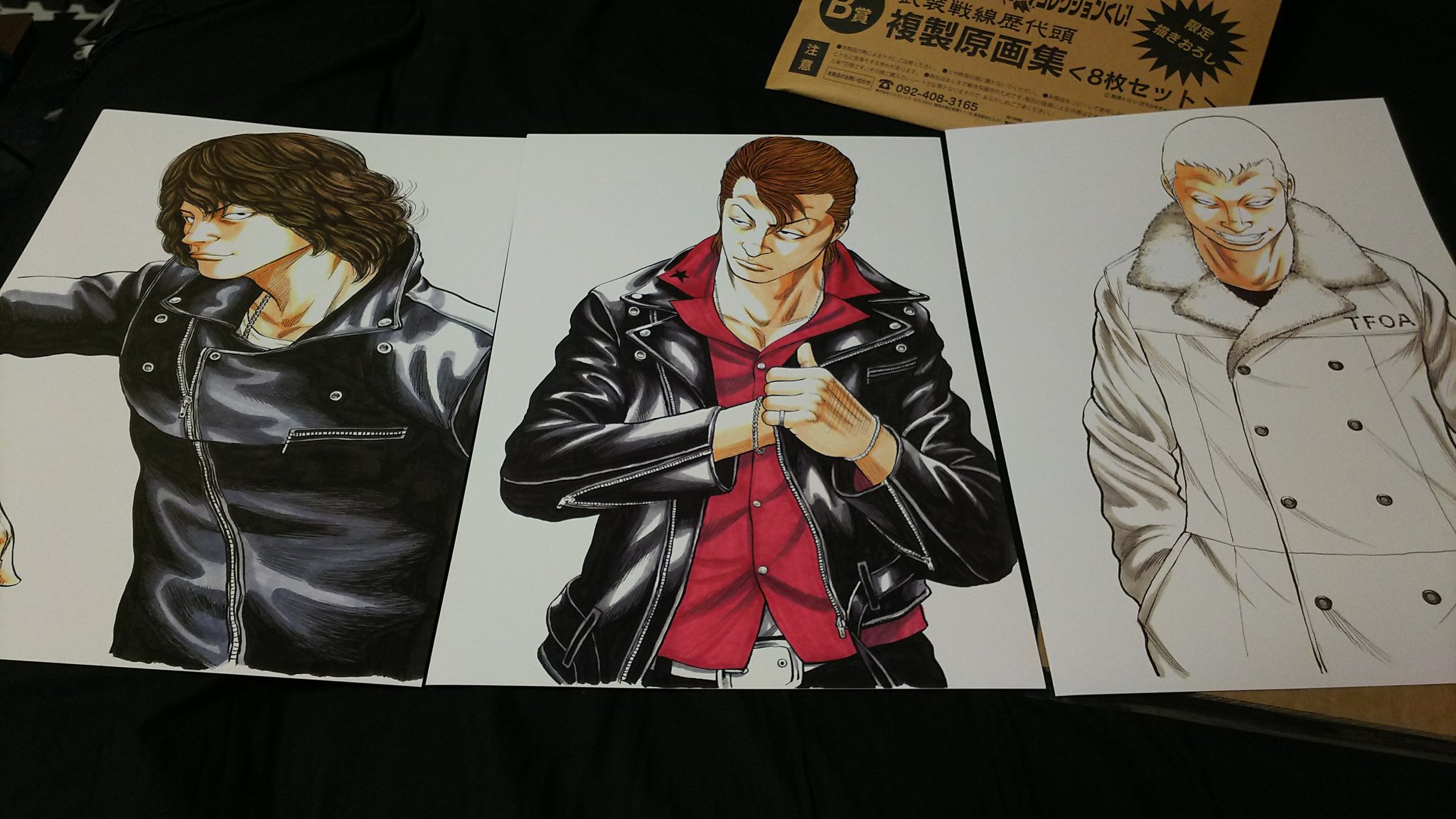 ルビクル クローズとワーストに出る武装戦線の歴代頭の複製原画買った これは熱い テンション上がるわぁ