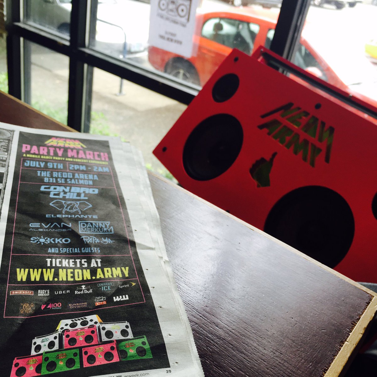TheNeonArmy's tweet photo. The #PartyMarch is Saturday! As seen in the @wweek https://t.co/nRRaj2RJYO