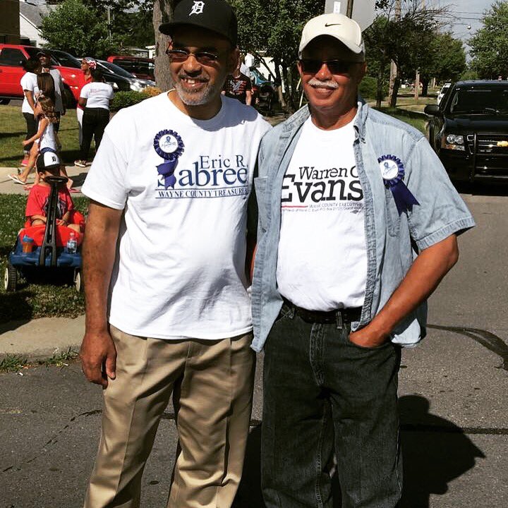 EricSabree4WCT's tweet photo. Grateful for the support I have been receiving from Wayne County Executive Warren Evans! #EricSabree #VoteSabree https://t.co/JUJo8xsYoQ