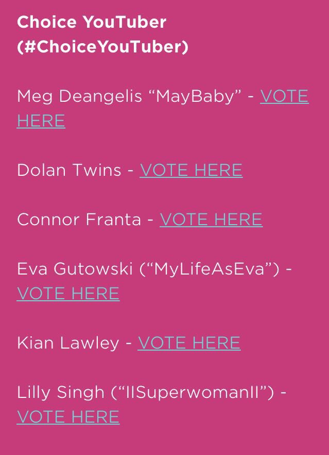 KianLawleyTeam's tweet image. Vote via Twitter by tweeting "#ChoiceYouTuber @KianLawley"