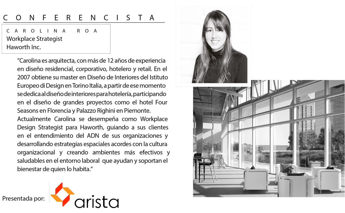 Gracias al apoyo de @Arista contaremos con la presencia de: Carolina Roa
Acompañanos buff.ly/29xGp7a