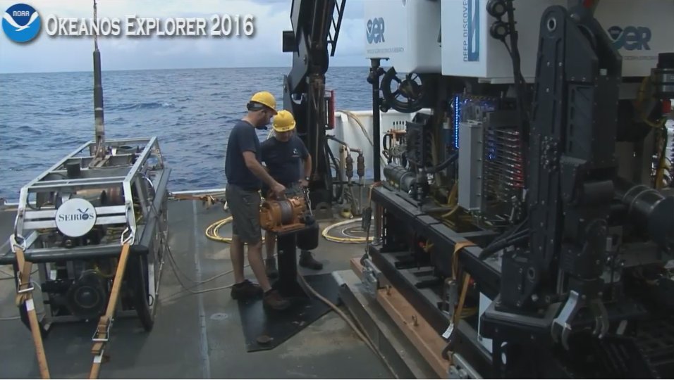 oceanbots's tweet photo. Pre-dive checks on D2 and Seirios. High voltage lights are on! #Okeanos https://t.co/jsewj0TZt0 https://t.co/j2RdQVraOc