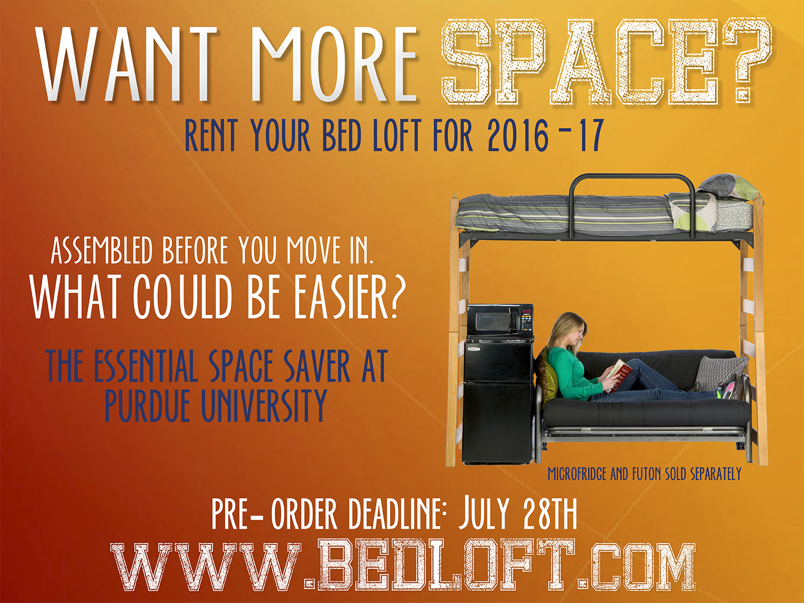 Purdue Res Life on Twitter "Bed lofts the official bed of ladder