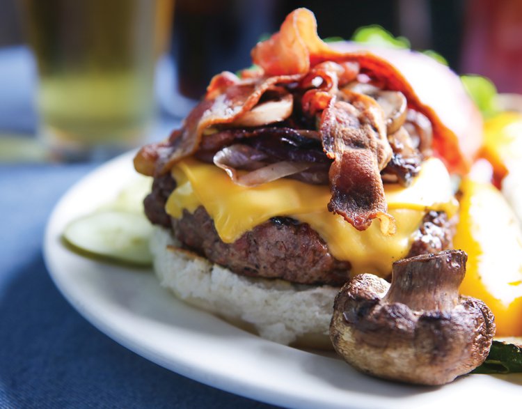 TessarosPgh's tweet photo. Try our bacon cheese burger with grilled vegetables. https://t.co/PUVfVWy75b