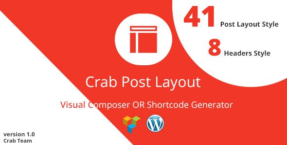 WpWarez's tweet image. Crab #Post #Layout - VC Or Shortcode ... - #BlogLayout #BlogView #BoxLayout goo.gl/AqyLCx