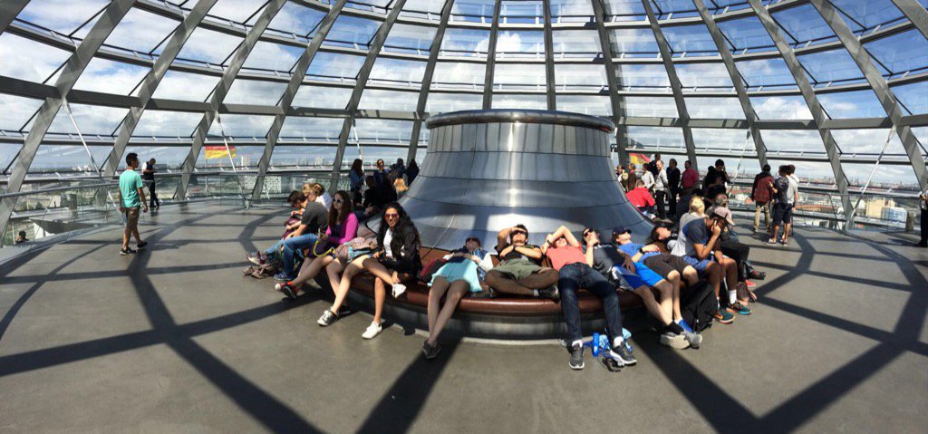 One of the marvels of German engineering. TJ GAPP chilling at Berlin Reichstag dome.