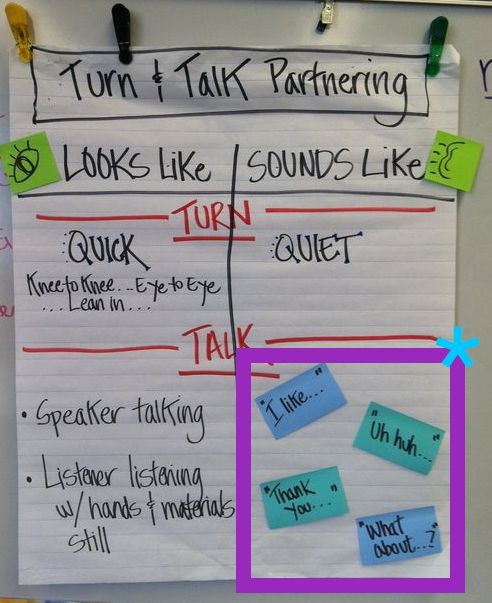 KCtriesteaching's tweet photo. Sentence stems are a great way to help students engage in their #turnandtalk discussions #apttfa16 https://t.co/6ylDmB62et