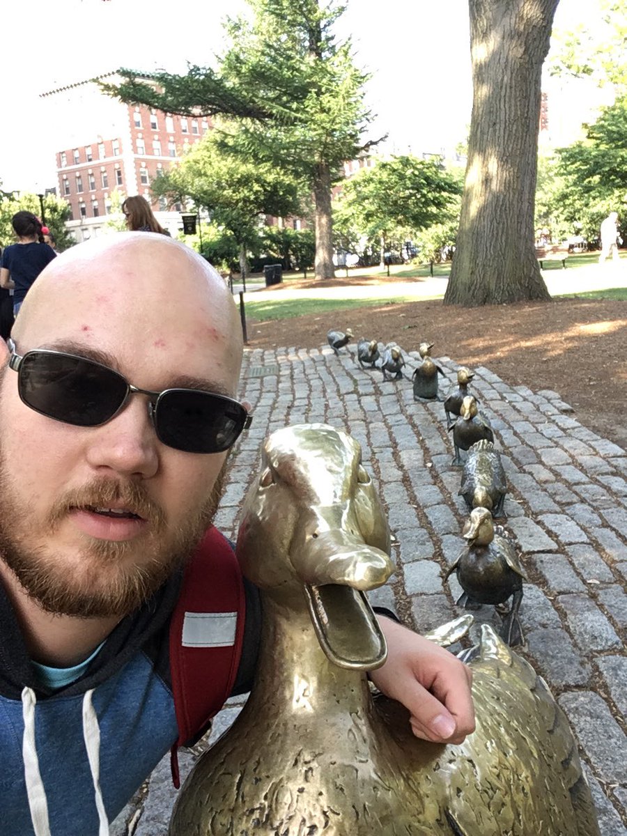 I collect Caldecott winning books. Of course I'm taking a selfie with the ducklings #ILA16 #BringBooksToLife