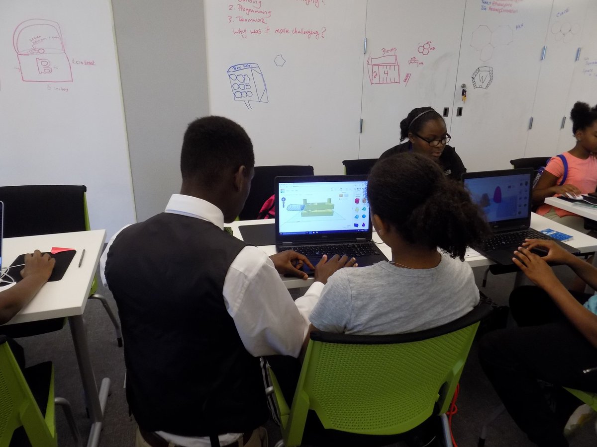RoxburyInno's tweet photo. Our program participants didn't waste anytime designing their "Bee Hotels" for the busy Worker Bees of @BestBees. https://t.co/NmsCwkWO3C