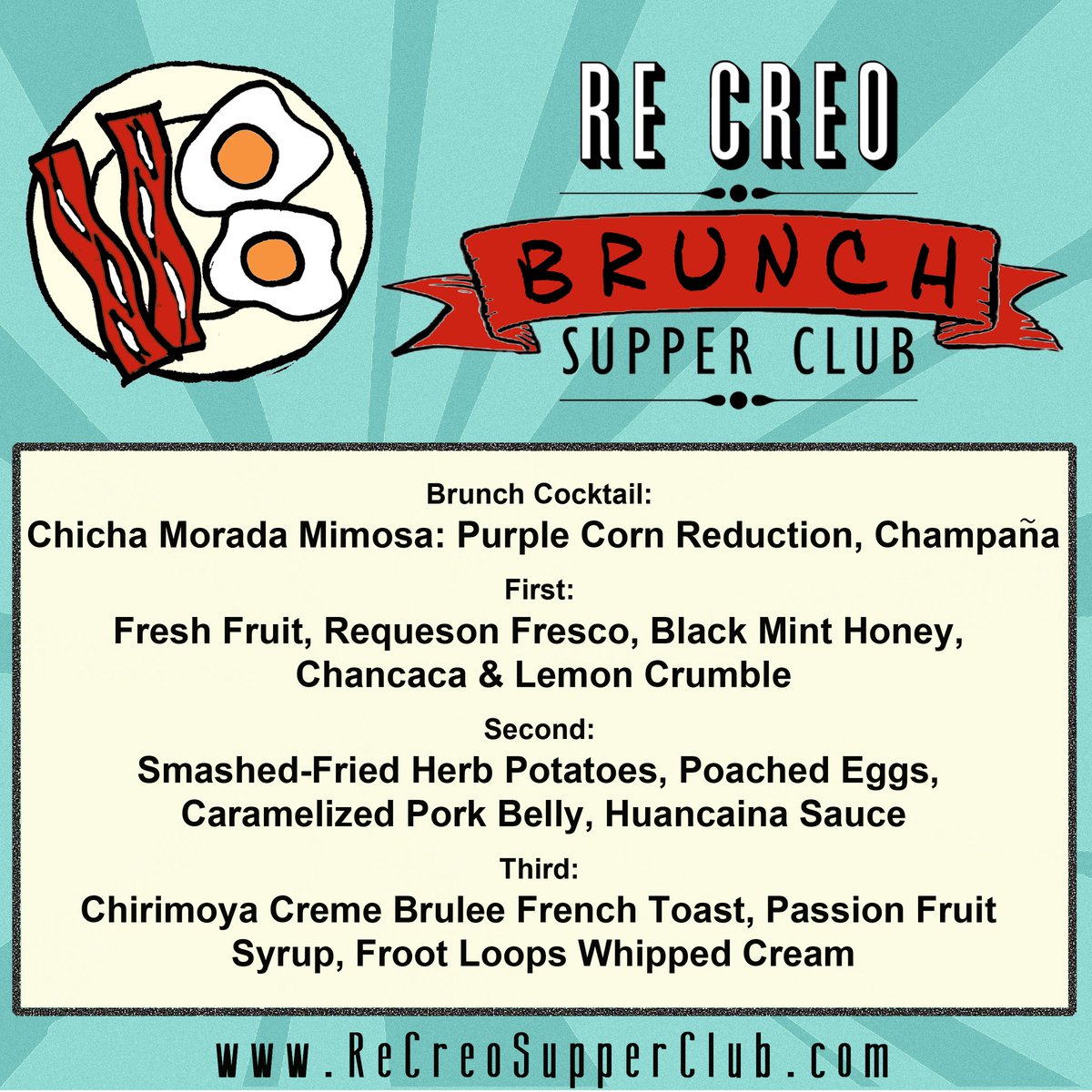 ReCreoSupper's tweet photo. Join us for a BRUNCH! Buy tix &amp; sign up for our mailing list at https://t.co/rUkXVY4Otp https://t.co/HdioVtOAWe