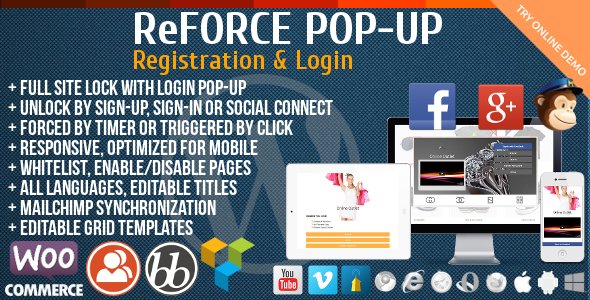 WpWarez's tweet image. ReForce - User Registration Pop-Up ... - #CustomLogin #EmailMarketing #Facebook goo.gl/uOonsZ
