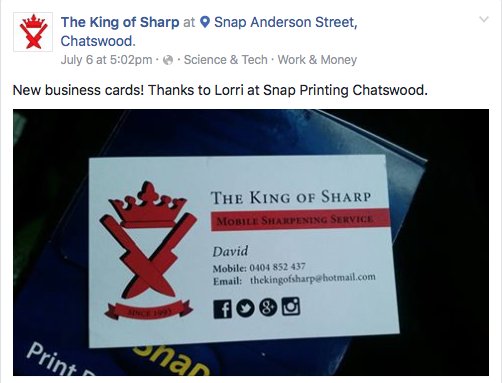 SnapAndersonSt's tweet image. What a lovely testimonial from our lovely client @thekingofsharp