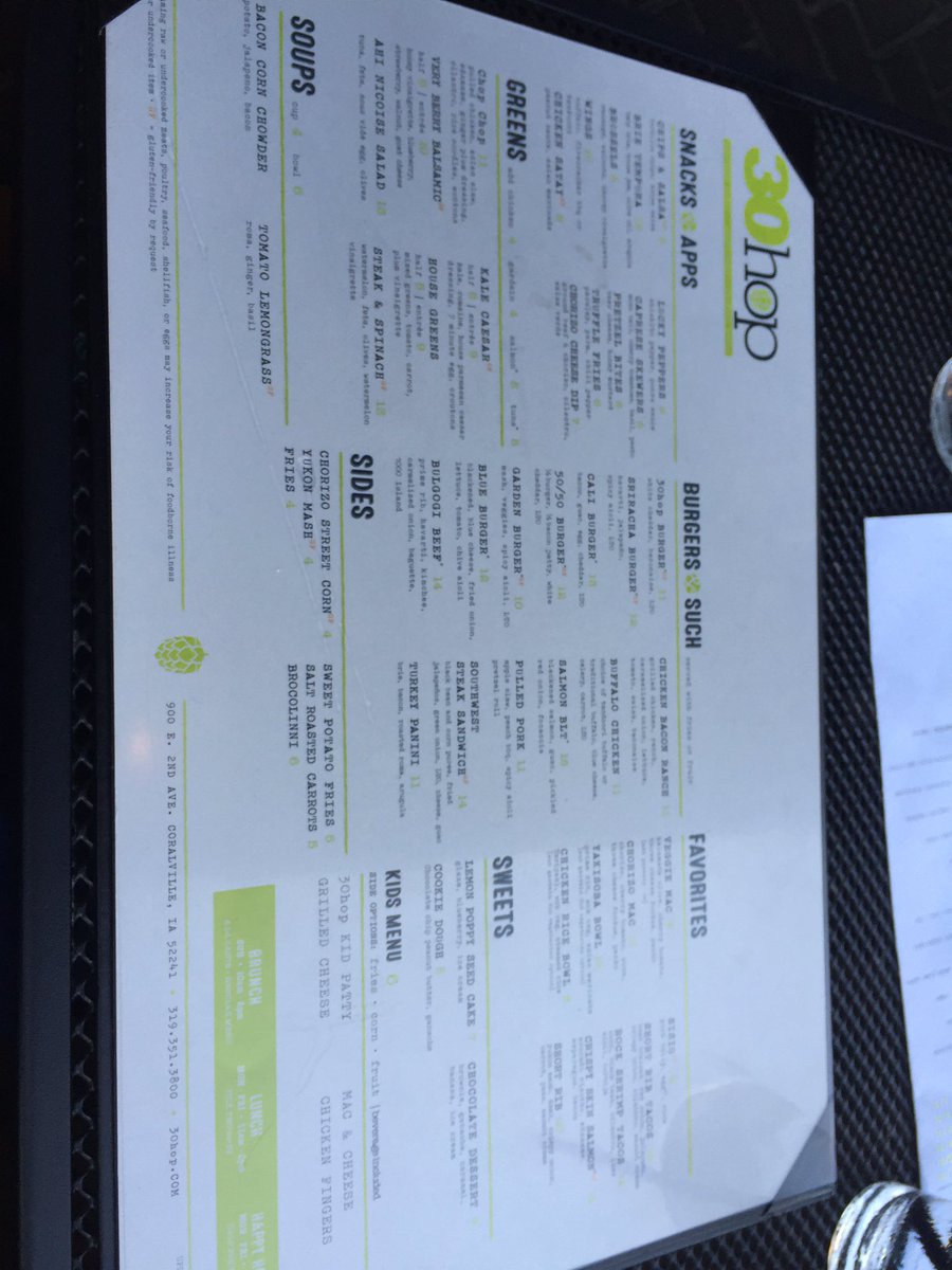 bethbasinger's tweet photo. Trying out @30hop tonight. Bring on the Blue Burger! #APTTI2016 https://t.co/6M59hTuOTW