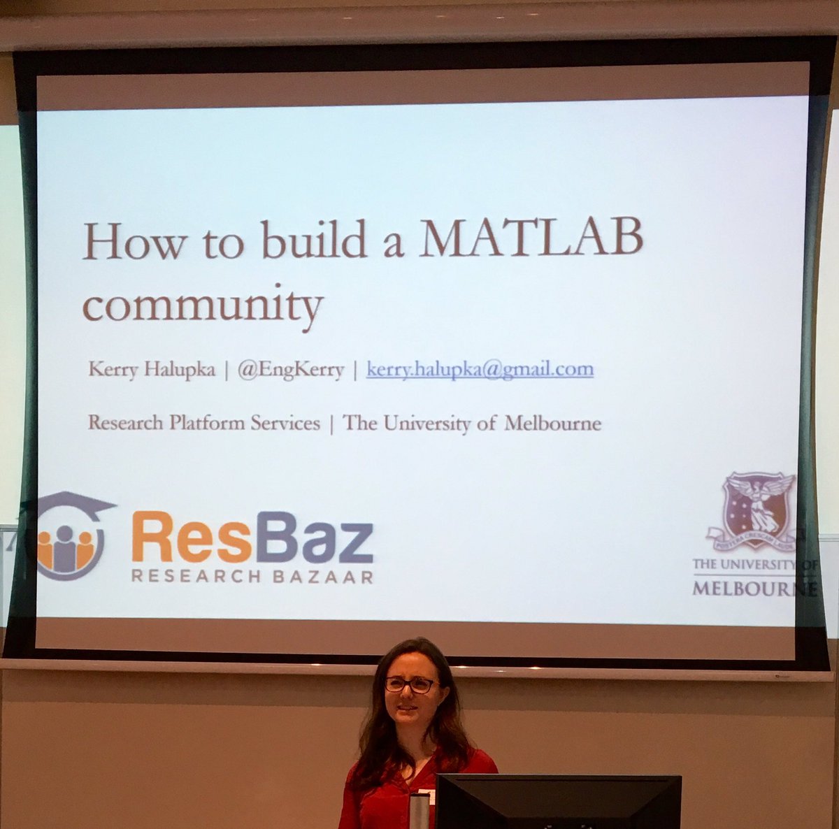techcomputing's tweet photo. @EngKerry explaining how to rapidly equip researchers with technical computing competency #MAC16 #matlab https://t.co/5m2N20RmdU