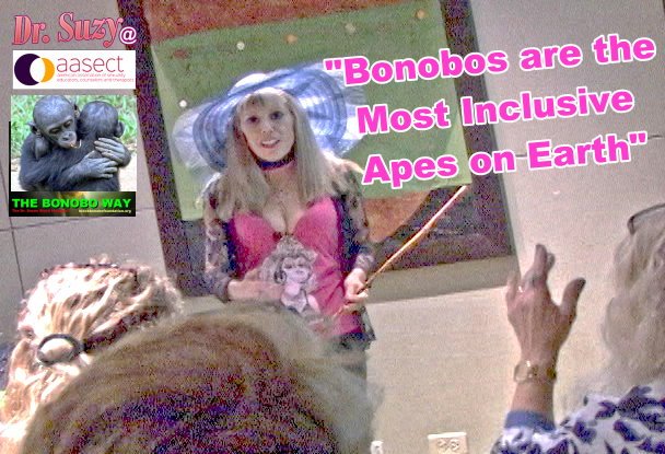 Bonoboville's tweet photo. #TheBonoboWay @ #AASECT2016: https://t.co/VST1cdLH4r + @DrSuzy w/ @couplesguru | #GoBonobos 4 #AASECT16 #Inclusivity https://t.co/pC5QdO0yZ3